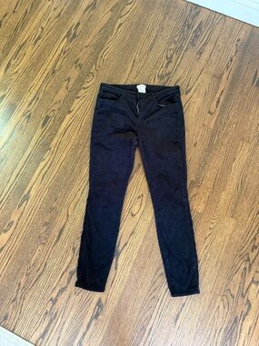 L'AGENCE Black Velvet Skinny Jeans